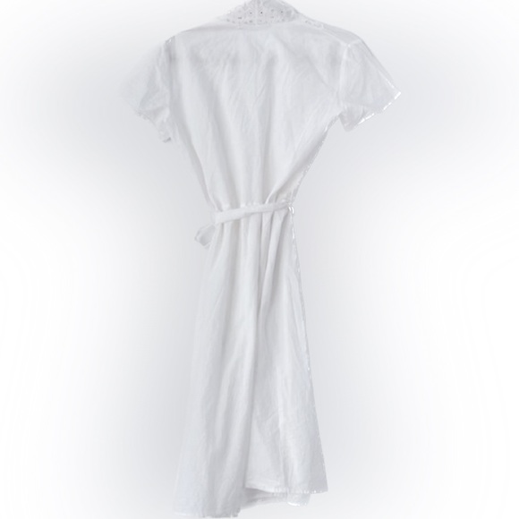 Mizuiro-ind Japanese Boutique Designer Eyelet Wrap Dress - Picture 2 of 9